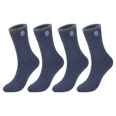 네파 여성용 탑라인C 자수로고 쿠션 장목 등산양말, 네이비, 4개