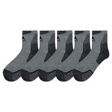NEPA 女款 Front D 緩震中筒登山襪, 灰色 + 黑色, 5個