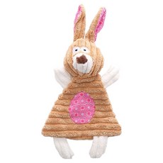 DING DONG PET 寵物三角動物啾啾兔子安撫玩偶玩具, 1個, 棕色