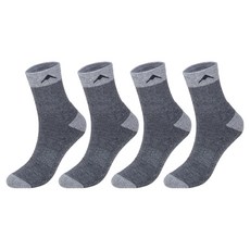 NEPA 男款 Block C 緩衝中筒登山襪, 灰色, 4個