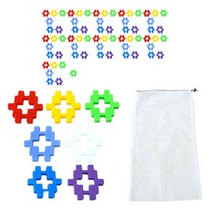 베비붐 네모랑 사각블럭 85p + 정리망 특대형 세트, 랜덤발송(사각블럭), 1세트