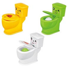 馬桶造型水槍3件組, 1套, 黃色, 綠色, 白色