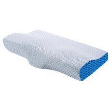 舒適波浪記憶棉頸枕, 1個, 白色