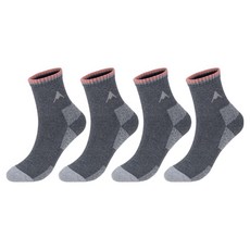 NEPA 女款雙線A標誌緩震中筒登山襪, 灰色, 4個