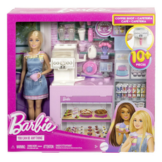 MATTEL 美泰兒 Barbie 芭比 時尚咖啡店組, 1組, 粉色 + 白色