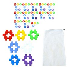 베비붐 네모랑 사각블럭 95p + 정리망 특대형 세트, 랜덤발송(사각블럭), 1세트