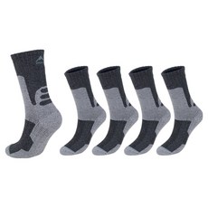 NEPA 男款後標D緩震長筒登山襪, 黑色, 5個