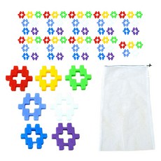베비붐 네모랑 사각블럭 75p + 정리망 특대형 세트, 랜덤발송(사각블럭), 1세트
