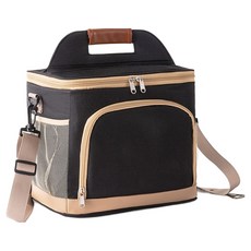 Ttabongoppa 極簡露營手提多口袋保溫保冷袋 JNHA1861, 16L, 黑色