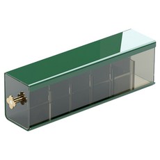 Slo& 黏貼式滑動襪子內衣整理盒 6格 11 x 9 x 38 cm, 1個, 綠色