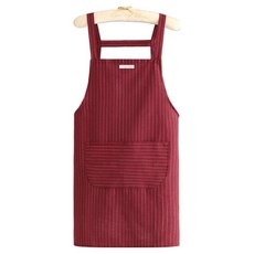 Living Home 布料條紋圍裙, 紅色, 1個