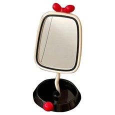 Money Full 綵球蝴蝶結梯形紋桌鏡, 黑色