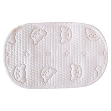 AiRabbit 嬰幼兒用 Iceron 四季通用雙面枕頭汗墊, 小熊 白色, 1個