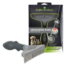 FURminator 寵物旋轉刀片耙梳 13 x 17 cm, 1個, 黑色 + 灰色