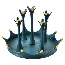 SOME'S MINE 旋轉杯架 5掛鉤, 1個, 深綠色