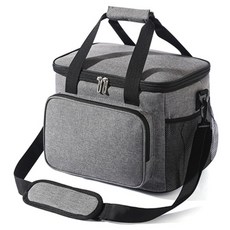 Ttabongoppa 露營野餐前口袋大容量保溫保冷袋 大型 JNHA1860, 灰色, 27L