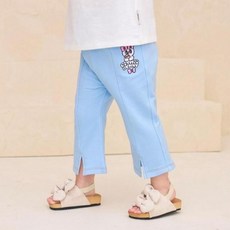 milkmile 女童Esther Bunny小熊斜紋七分靴型褲