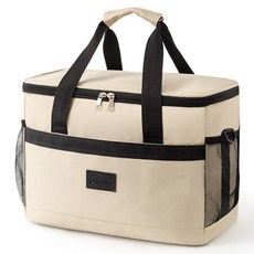 Ttabongoppa 露營野餐大容量保溫保冷多功能包 JNHA1858, 米色, 20L