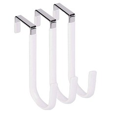 Slow& 門掛式圓形掛鉤掛架 單一尺寸, 3個, 白色