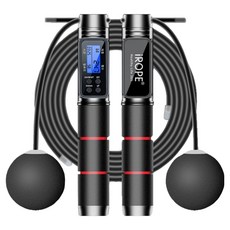 iRope 2in1 多功能跳繩, 黑色, 1個