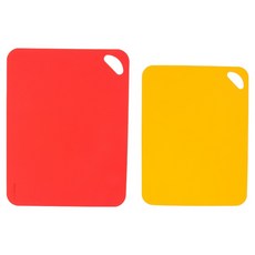 GHIDINI 高級廚房砧板 紅色大 + 橘色小 套組, 1套, 砧板 2種