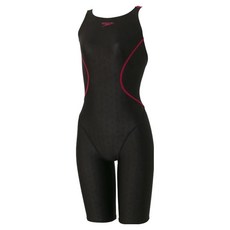 speedo 女款素色五分半身半露背泳裝 SCW12303F