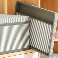 Greedy 條紋簡約多用途居家折疊箱, 2個, 單一顏色