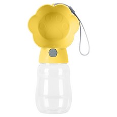 리치독스 반려동물 발바닥 휴대용 산책물병, 1개, 옐로우