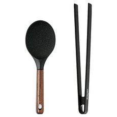 Easy sili NOVA 木柄矽膠廚具2件組, 1套, 單一顏色, 飯勺 + 料理夾