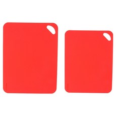 기디니 고급 주방 도마 대 + 소 세트, 레드, 1세트