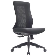 E-home Turbo 1.0 極速黑框中背半網人體工學電腦椅 LX601A-blk, 黑色