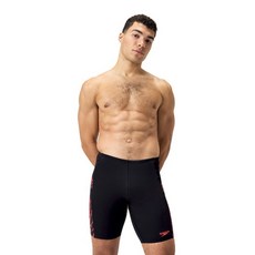 speedo 男士科技拼接及膝四角泳褲 8-00303417516
