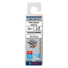 보쉬 PRO HSS-G 1.9 x 22 x 46 mm 2608585474 10p, 1개