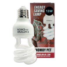 NOMOY PET 小動物 爬蟲燈 13W UVB 10.0 ND-09, 1個, 白色