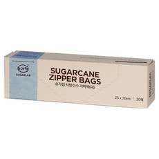 슈가랩 사탕수수 지퍼백, 대(L), 20개입, 1개