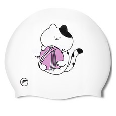 Fiload 成人矽膠設計款泳帽 FTSC-321, 1個, 貓咪紫