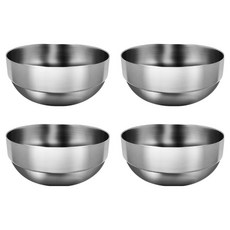 Casabeni 不鏽鋼雙層湯碗 特大 16 x 5.5 cm, 4個, 單一顏色