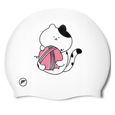 필로드 성인용 실리콘 디자인 수영모자 FTSC-321, 캣키티 핑크, 1개