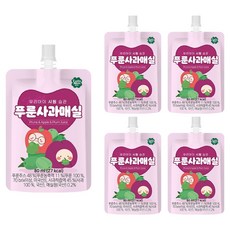 룰루맘 유아용 시원 습관 푸룬사과매실, 80ml, 5개