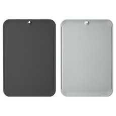 doble Signature 強力耐刀痕抗菌砧板, 1套, 深黑色, 淺灰色