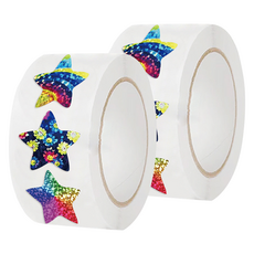 Potenkit 裝飾用星星裝飾膠帶 2.5cm 500入, 2個, 混合色