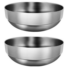 Casabeni 不鏽鋼雙層冷麵碗 大 22 x 8 cm, 2個, 單一顏色