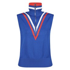 luxgolf 430高爾夫 女性V領半拉鍊鏤空針織背心 LB25M504W