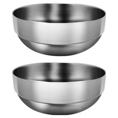까사베니 스텐 이중 국그릇 특대 16 x 5.5 cm, 2개