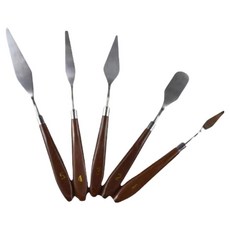 Runeon高級油畫刀 咖啡色 5件組, 1套