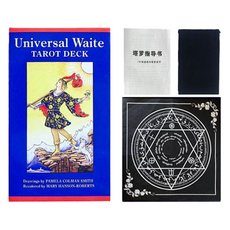 UNIVERSAL WAITE 卡尼亞高級塔羅牌 + 桌布 + 收納袋套組, 1套, 混合色