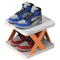 올리웰 다층 신발 정리대, 오렌지 2단, 1개