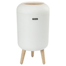 디블릭 템바보드 원터치 원형 쓰레기통 10L, 화이트