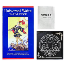 UNIVERSAL WAITE 卡尼亞高級塔羅牌 + 桌布套組, 1套, 混色