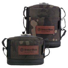 Breeze Moon CORDURA 露營高山瓦斯保暖套 瓦斯罐保護袋 保護殼 230g + 450g 套組, 1套, 黑色迷彩